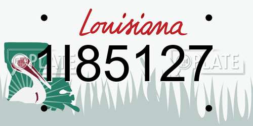 1I85127 Louisiana License Plate