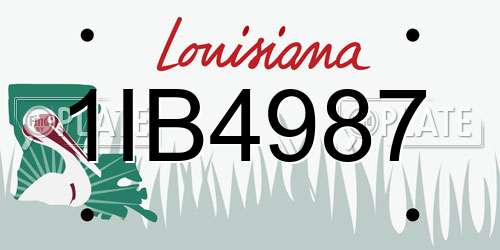 1IB4987 Louisiana License Plate