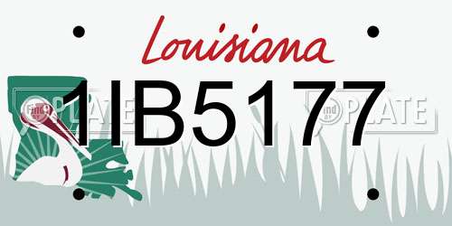 1IB5177 Louisiana License Plate