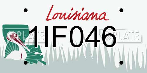 1IF046 Louisiana License Plate