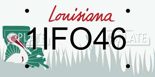 1IFO46 Louisiana License Plate