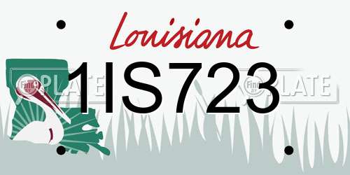 1IS723 Louisiana License Plate