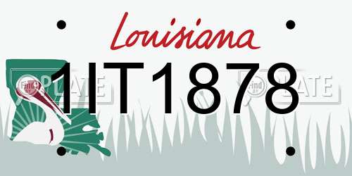 1IT1878 Louisiana License Plate