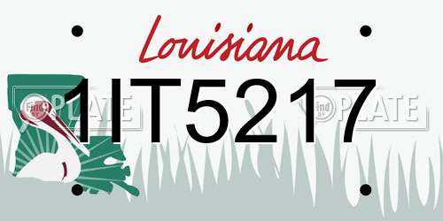 1IT5217 Louisiana License Plate