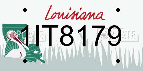 1IT8179 Louisiana License Plate