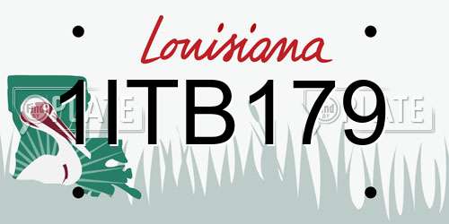 1ITB179 Louisiana License Plate