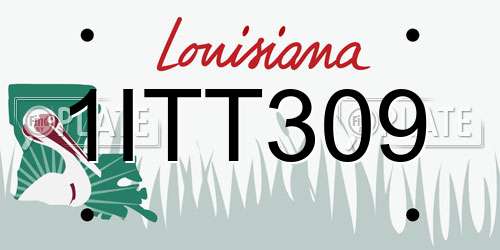 1ITT309 Louisiana License Plate