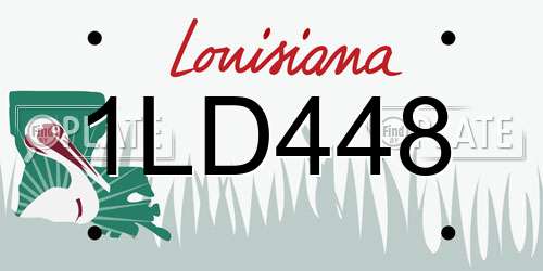 1LD448 Louisiana License Plate