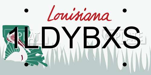 1LDYBXS Louisiana License Plate