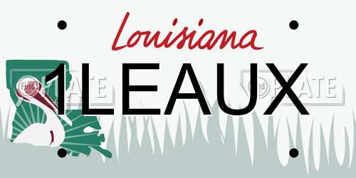 1LEAUX Louisiana License Plate