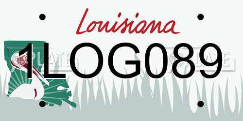 1LOG089 Louisiana License Plate