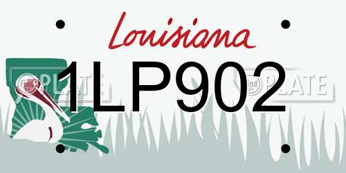 1LP902 Louisiana License Plate