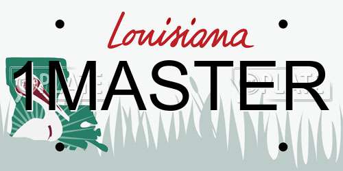 1MASTER Louisiana License Plate