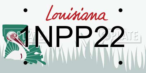 1NPP22 Louisiana License Plate