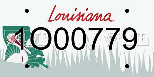 1O00779 Louisiana License Plate