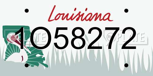 1O58272 Louisiana License Plate