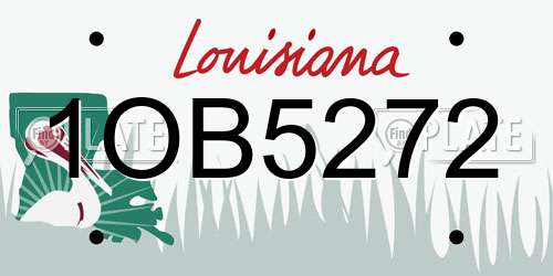 1OB5272 Louisiana License Plate