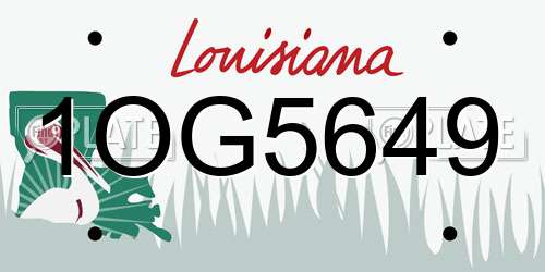 1OG5649 Louisiana License Plate
