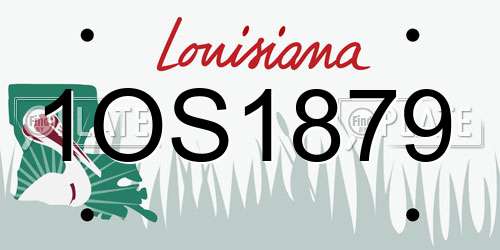 1OS1879 Louisiana License Plate
