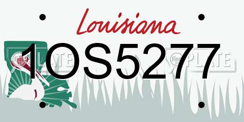 1OS5277 Louisiana License Plate