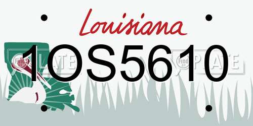 1OS5610 Louisiana License Plate