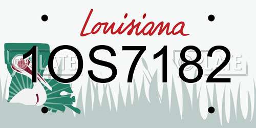 1OS7182 Louisiana License Plate