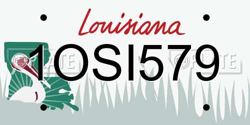 1OSI579 Louisiana License Plate