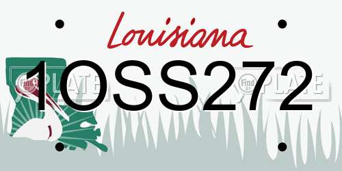 1OSS272 Louisiana License Plate