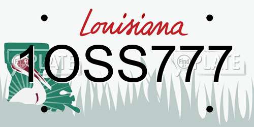 1OSS777 Louisiana License Plate
