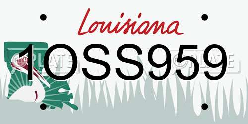 1OSS959 Louisiana License Plate