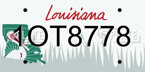 1OT8778 Louisiana License Plate