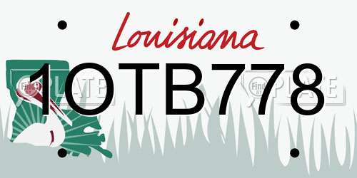 1OTB778 Louisiana License Plate