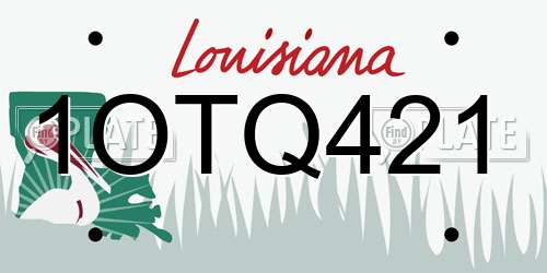 1OTQ421 Louisiana License Plate