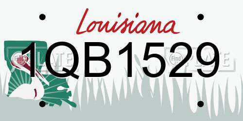 1QB1529 Louisiana License Plate