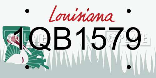 1QB1579 Louisiana License Plate