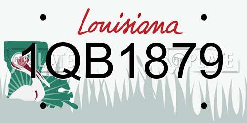 1QB1879 Louisiana License Plate