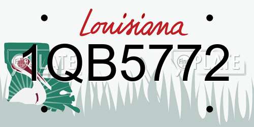 1QB5772 Louisiana License Plate