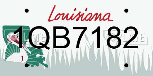 1QB7182 Louisiana License Plate