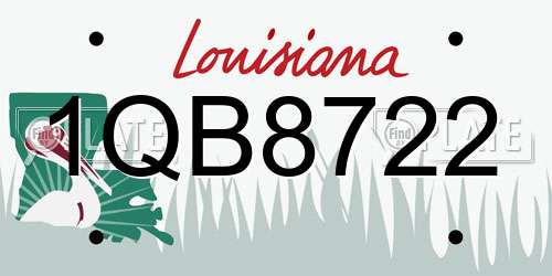 1QB8722 Louisiana License Plate