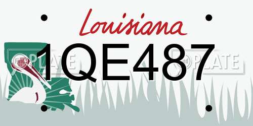 1QE487 Louisiana License Plate