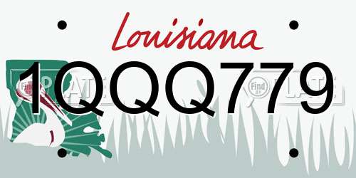 1QQQ779 Louisiana License Plate