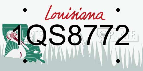 1QS8772 Louisiana License Plate