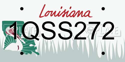1QSS272 Louisiana License Plate