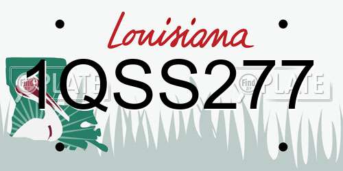 1QSS277 Louisiana License Plate