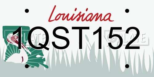 1QST152 Louisiana License Plate