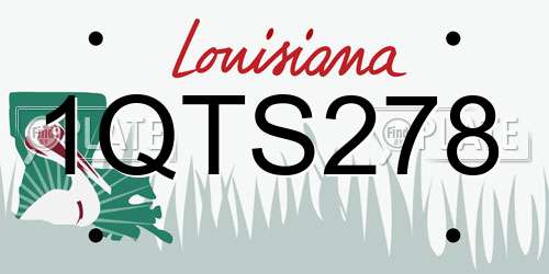 1QTS278 Louisiana License Plate