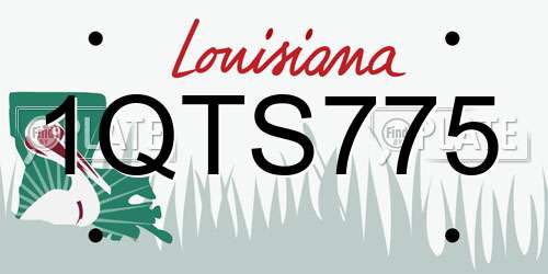 1QTS775 Louisiana License Plate
