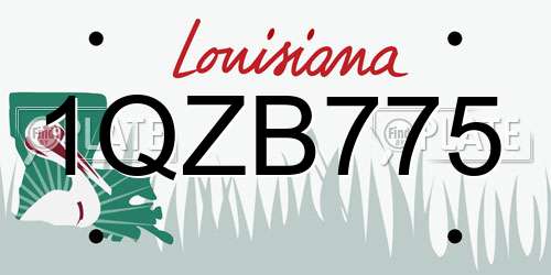 1QZB775 Louisiana License Plate