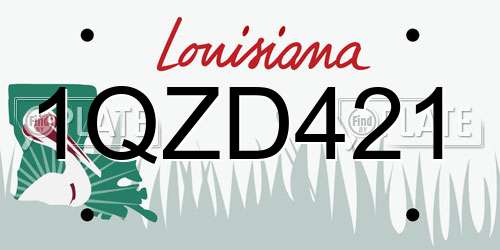 1QZD421 Louisiana License Plate