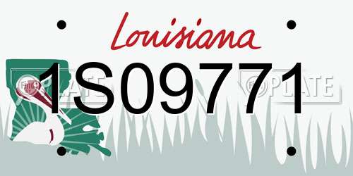 1S09771 Louisiana License Plate